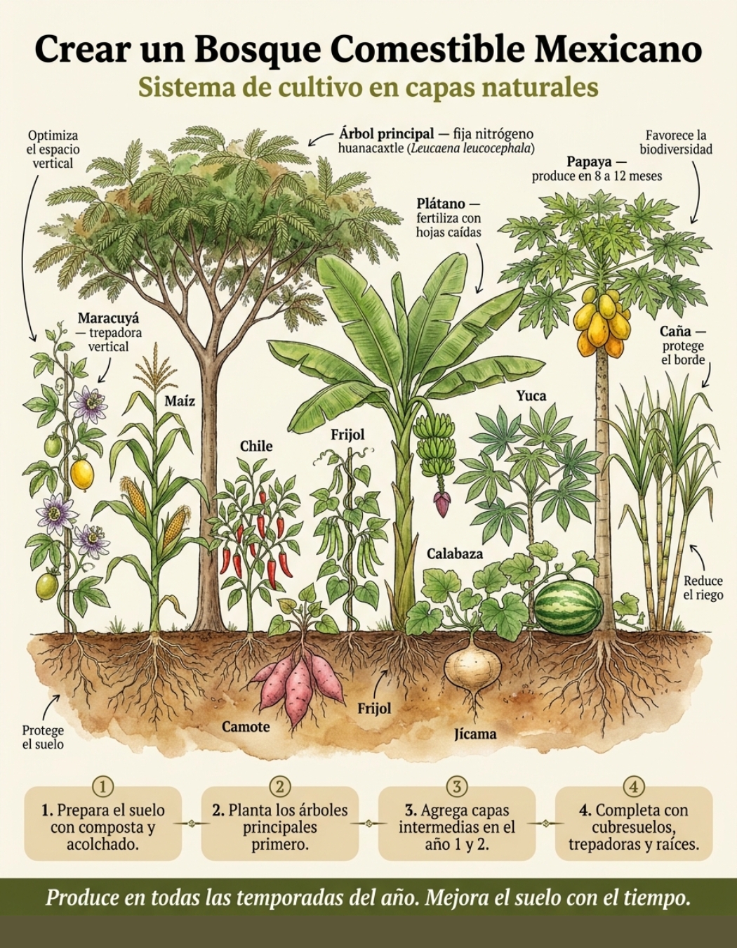 bosque, comestible, mexicano