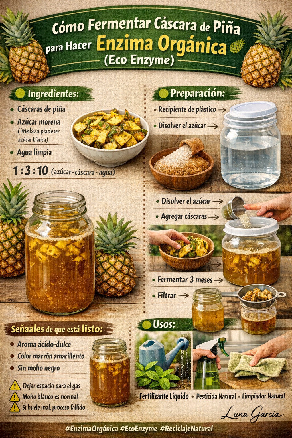 enzima, organica, pina