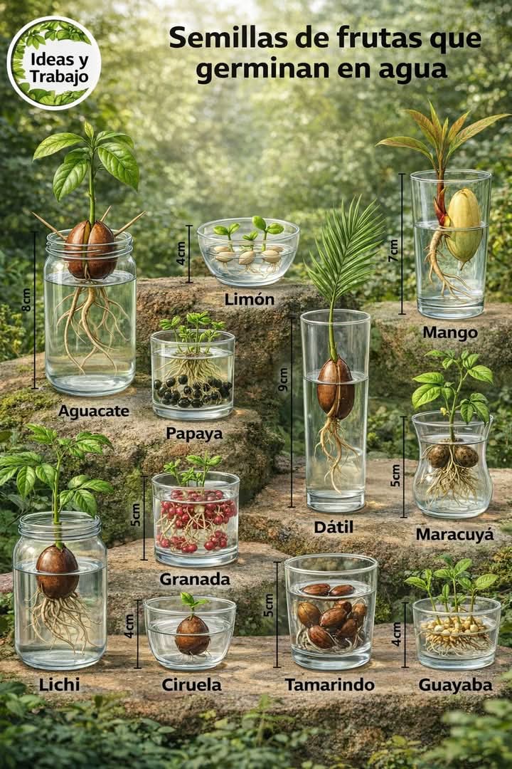 germinar, semillas, agua