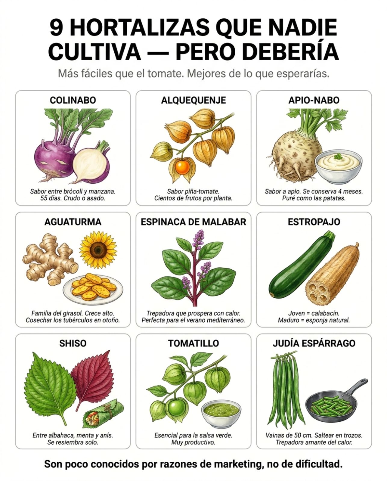 hortalizas, faciles