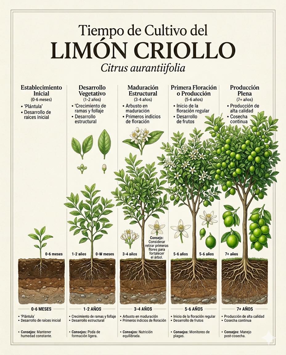 limon, tiempo, cultivo