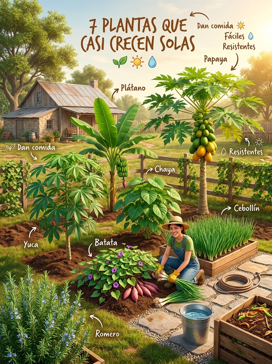 plantas, crecen, solas
