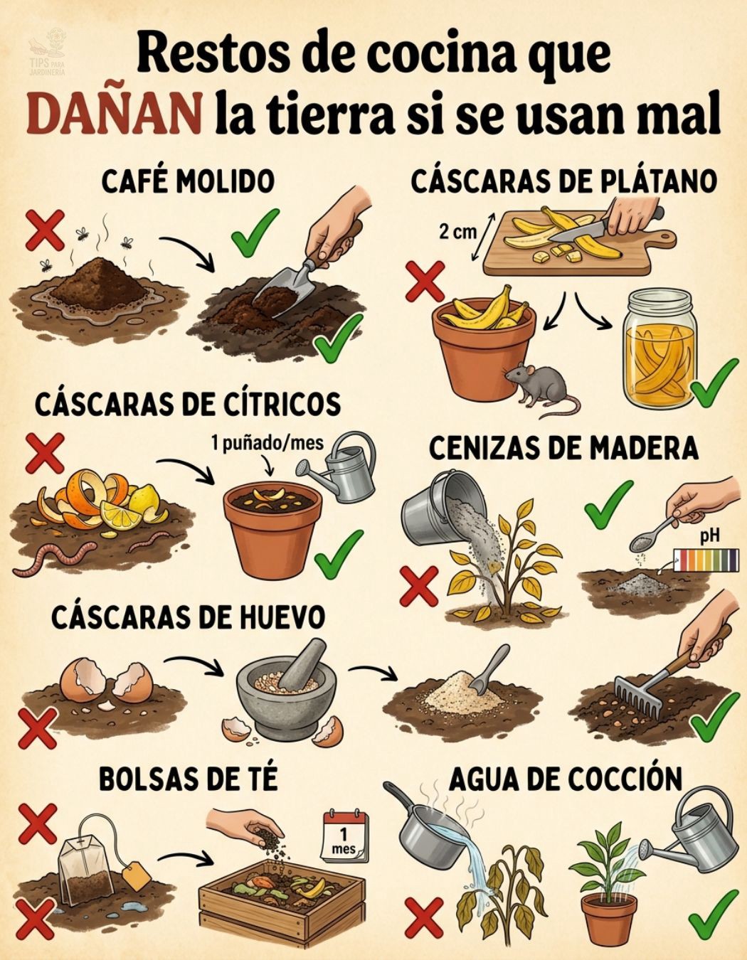 restos, cocina, usar, bien
