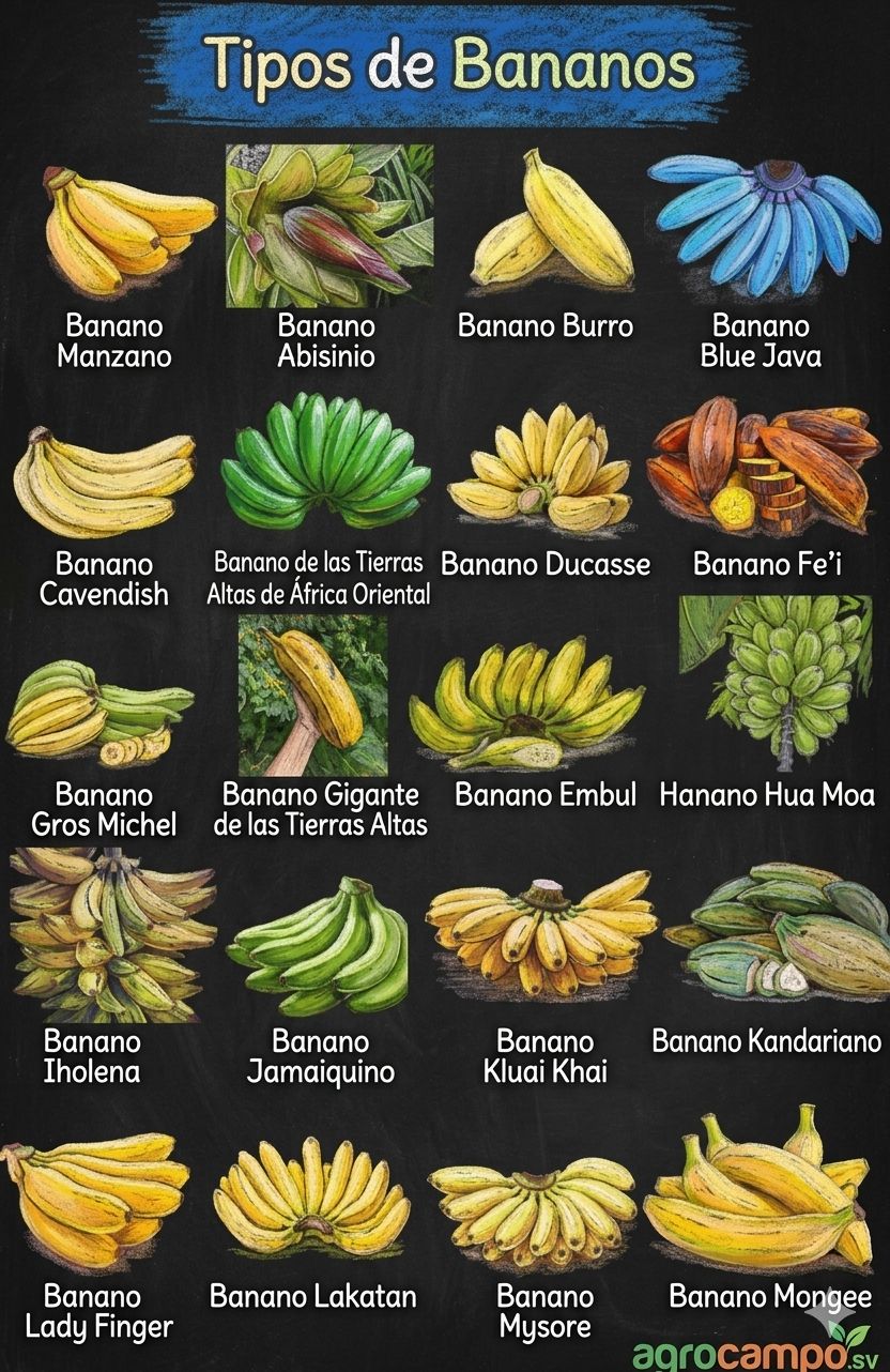 banana, tipos