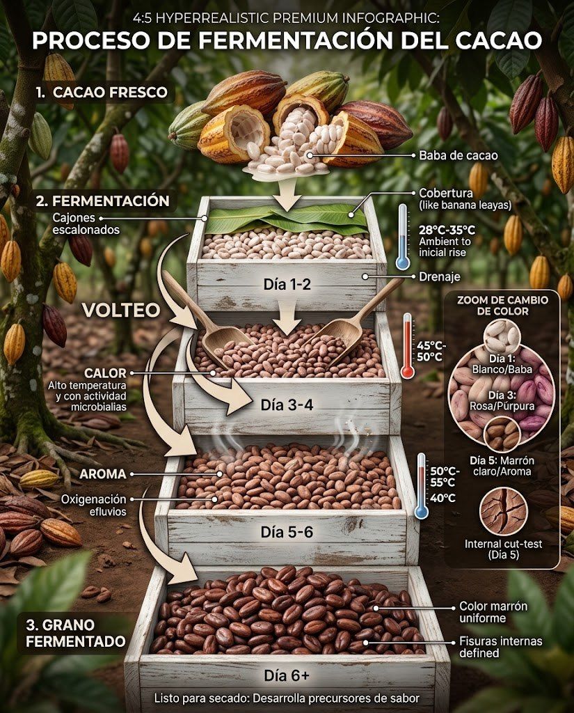 cacao, fermentacion