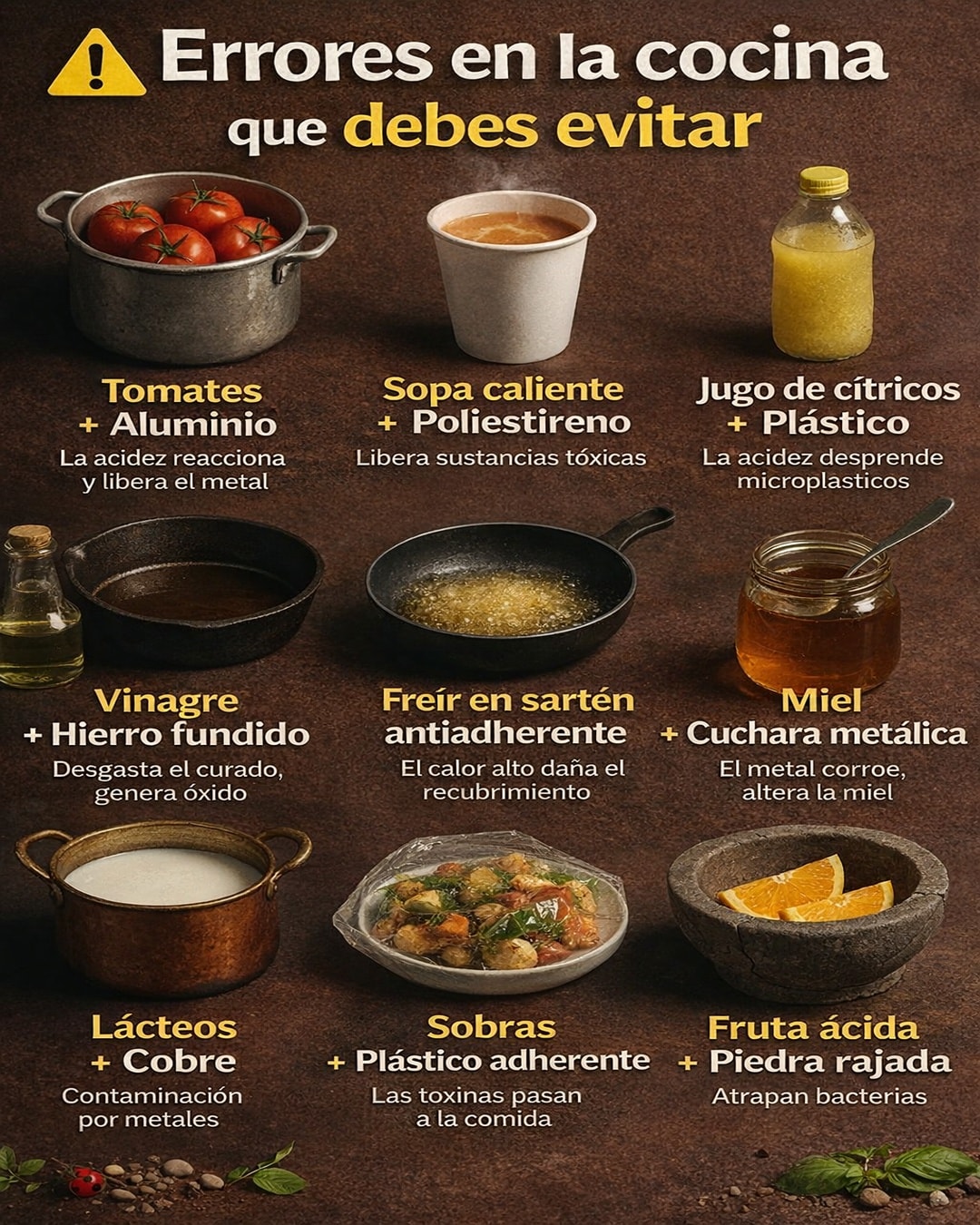 cocina, errores