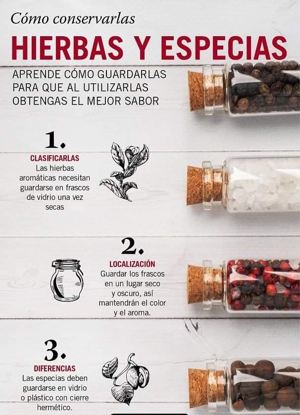 especias, conservar