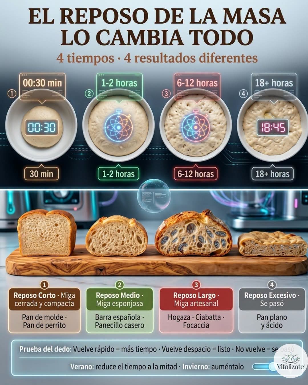 masa, madre, reposo