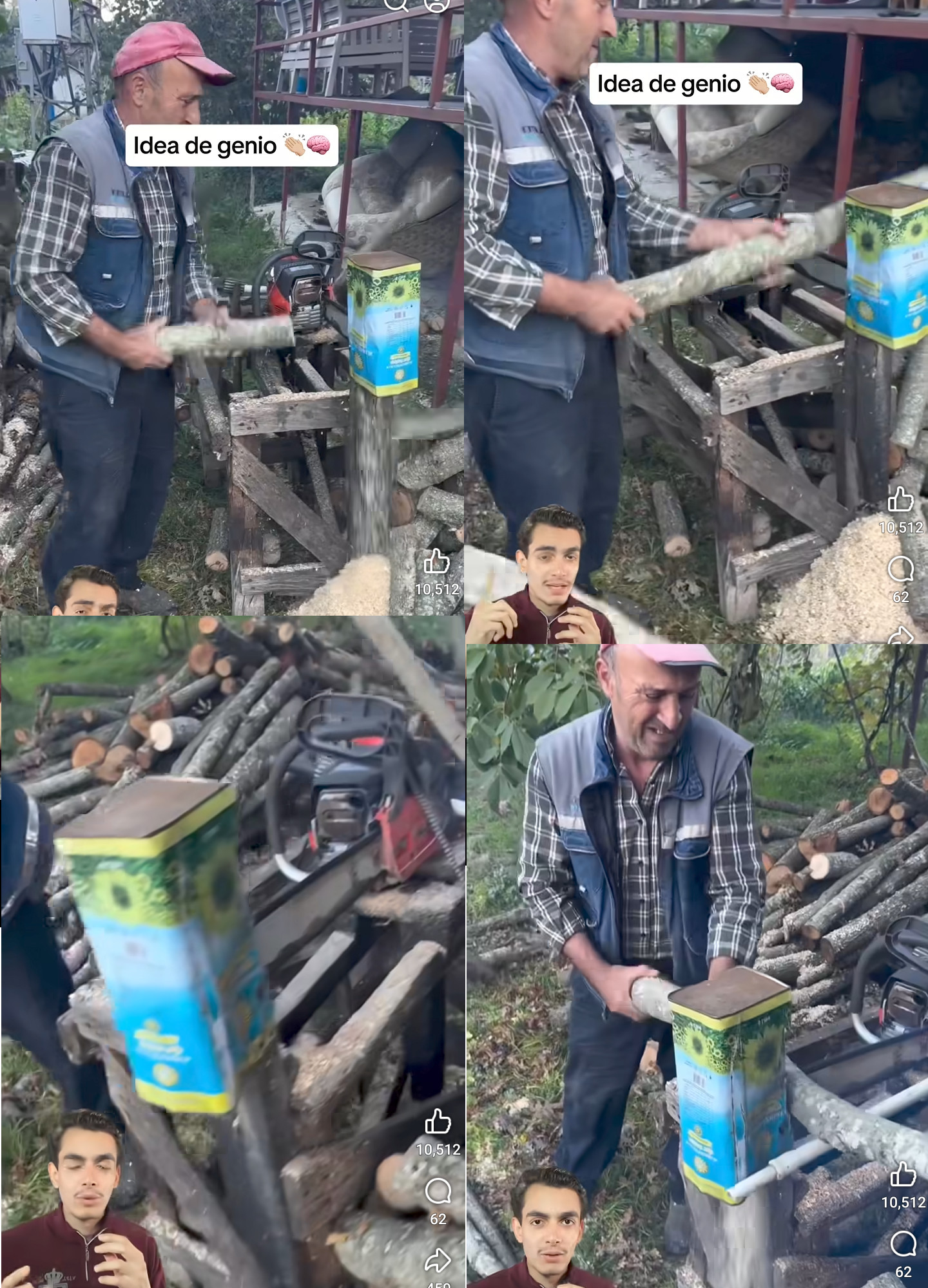 maquina, cortar, acumular, aserrin