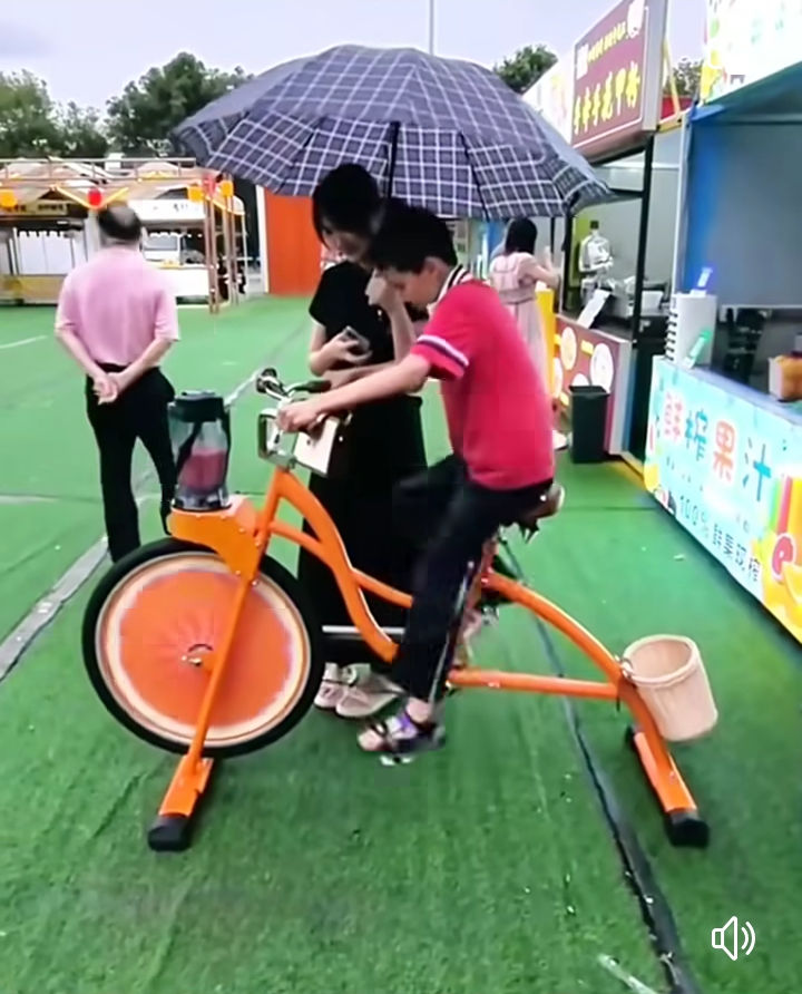 bicicleta, licuadora