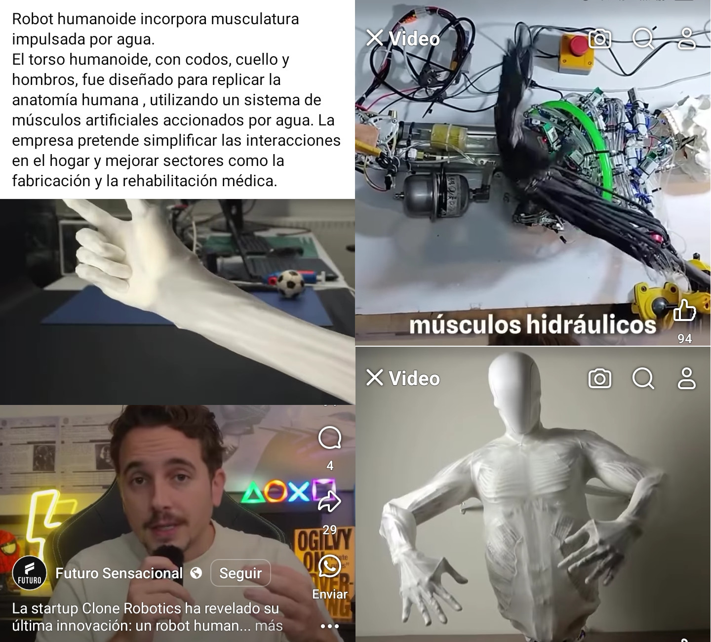 clone, robotics, musculos, hidraulicos