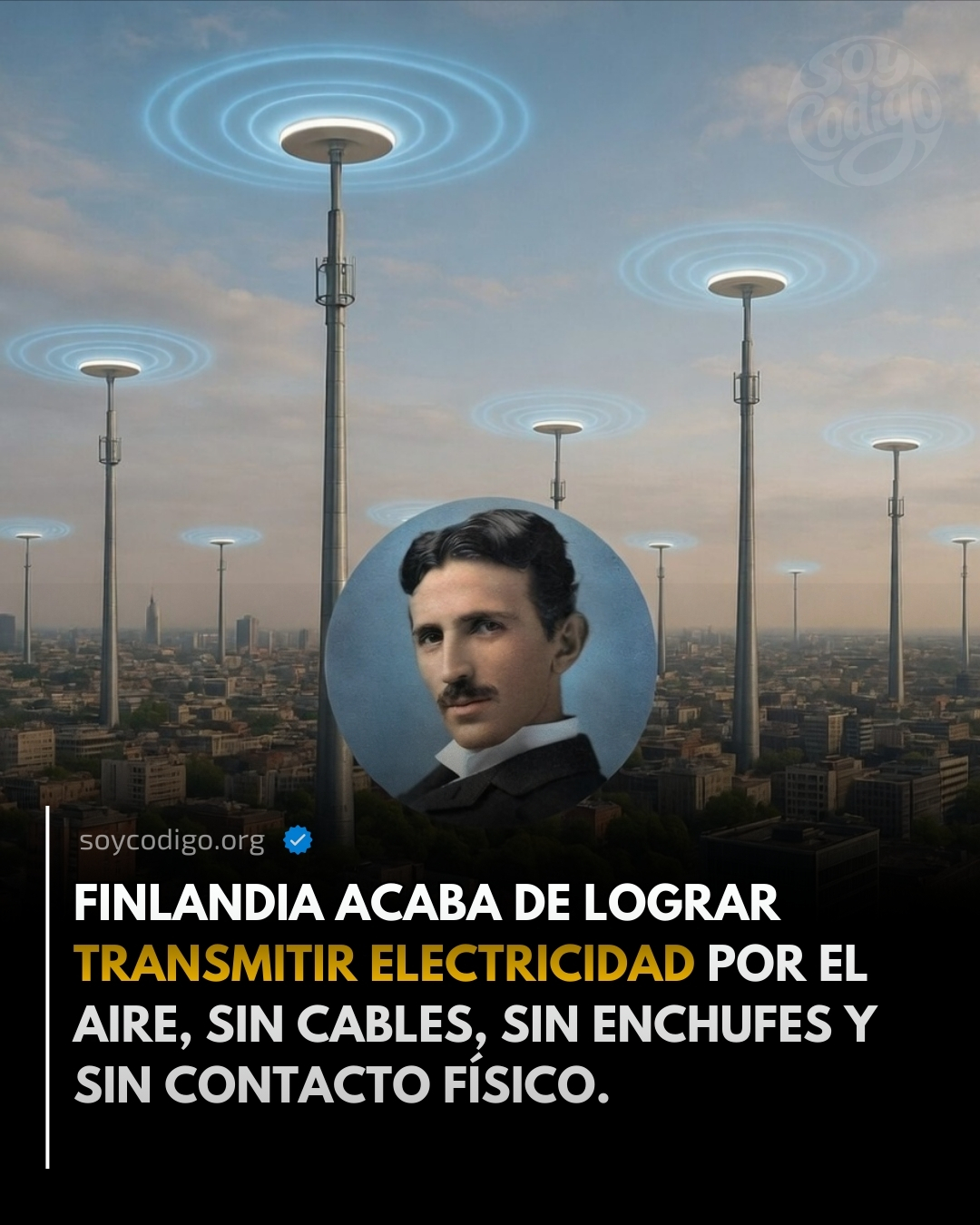 electricidad, inalambrica