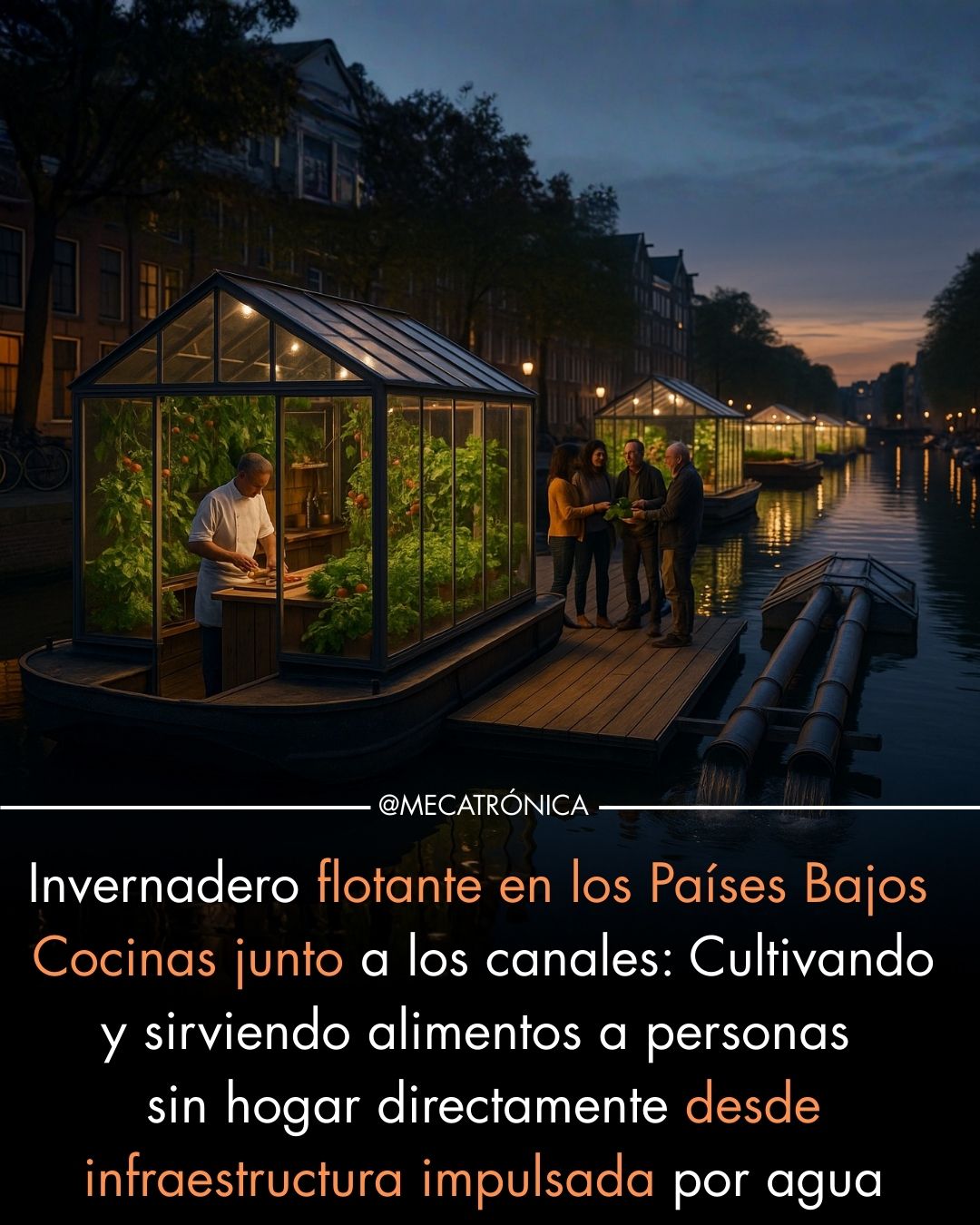 invernadero, flotante