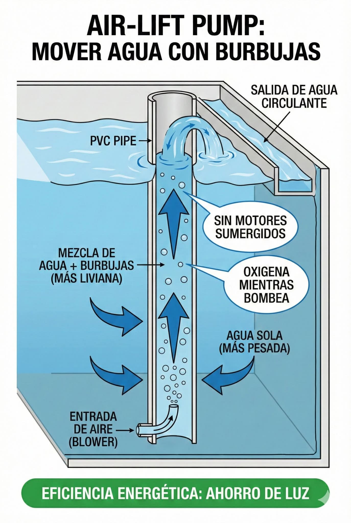 mover, agua, burbujas