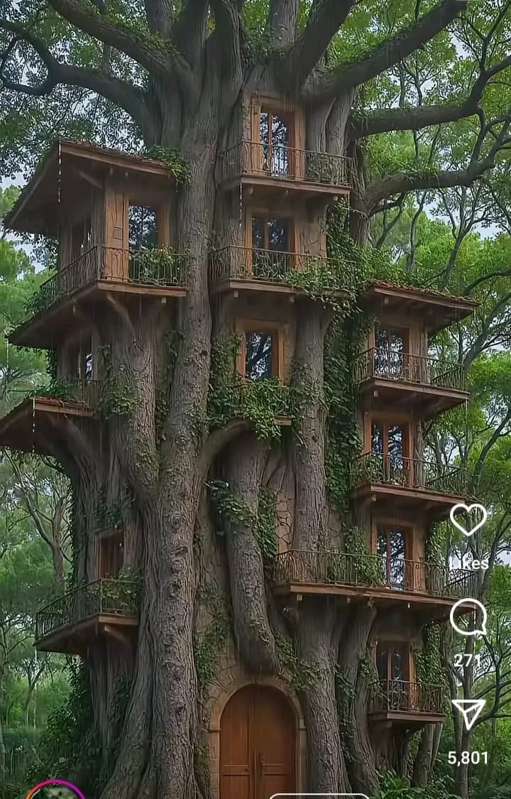 casa, arbol