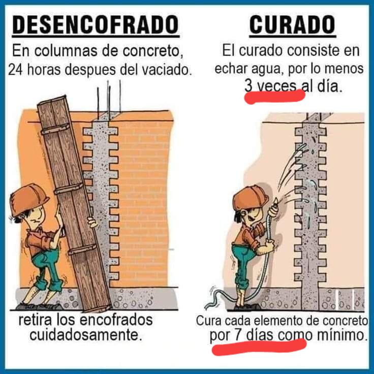 concreto, curar