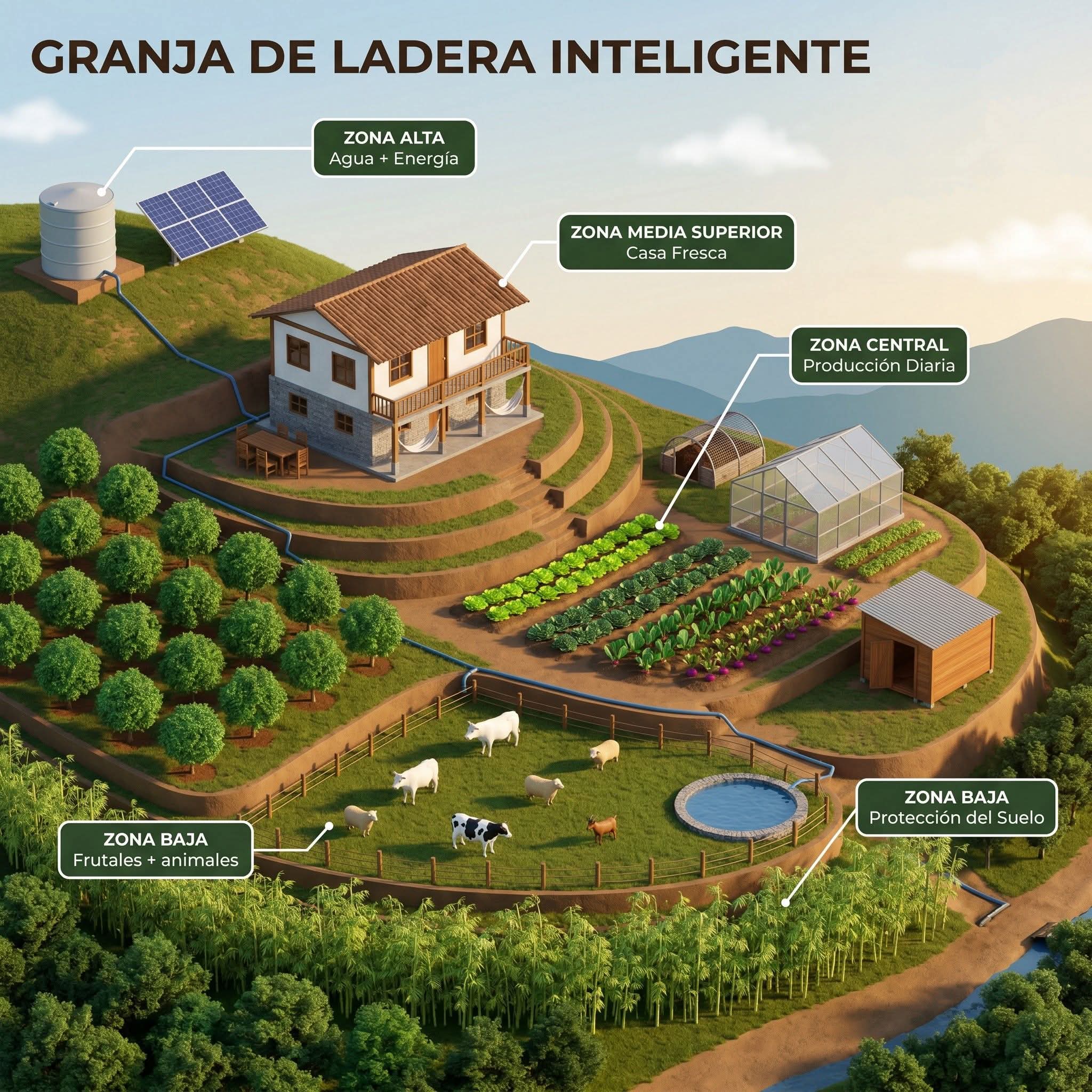 granja, ladera