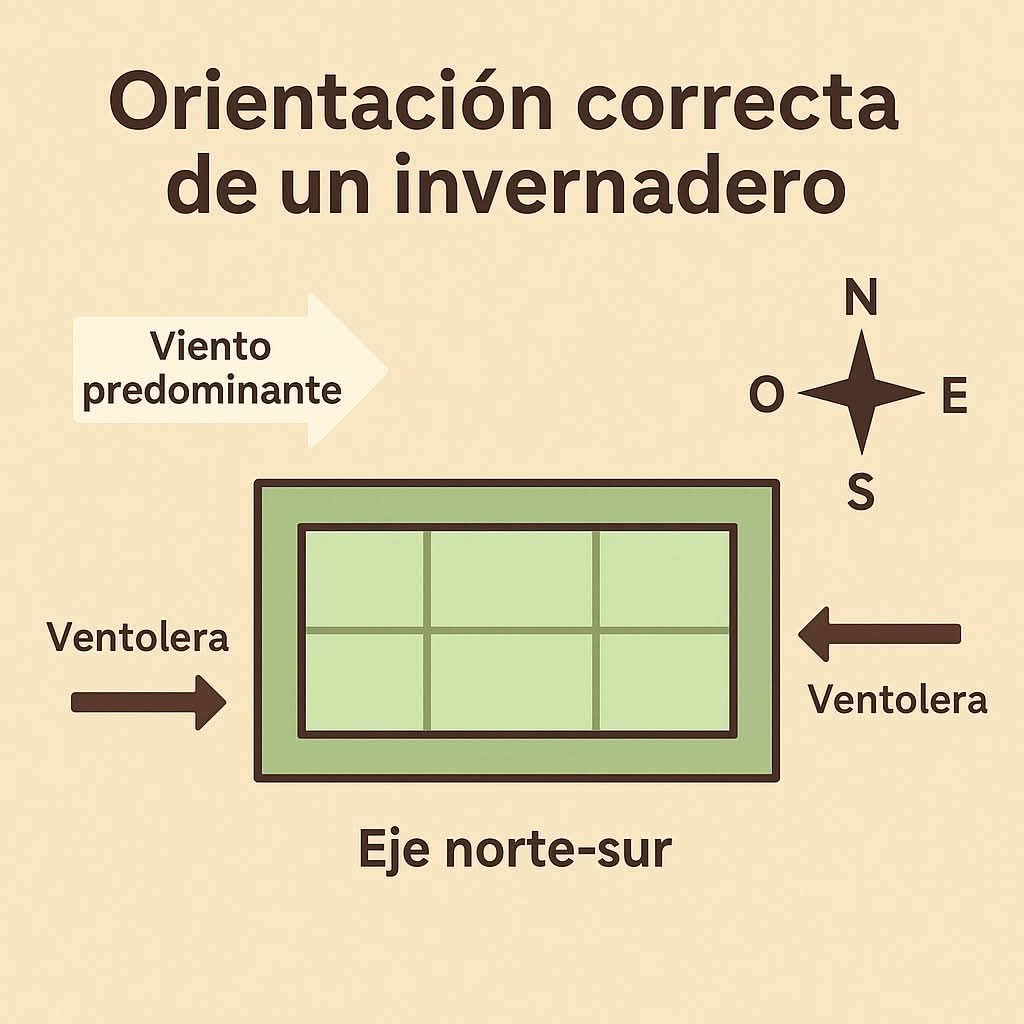 invernadero, orientacion