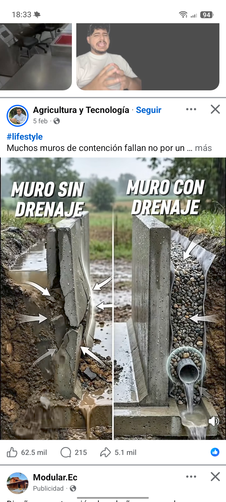 muro, drenaje