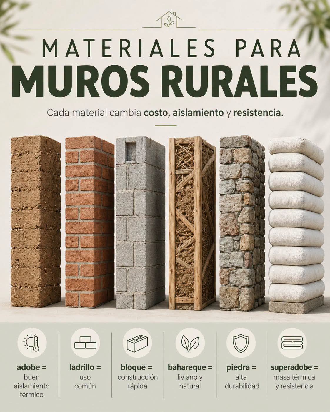 muro, materiales