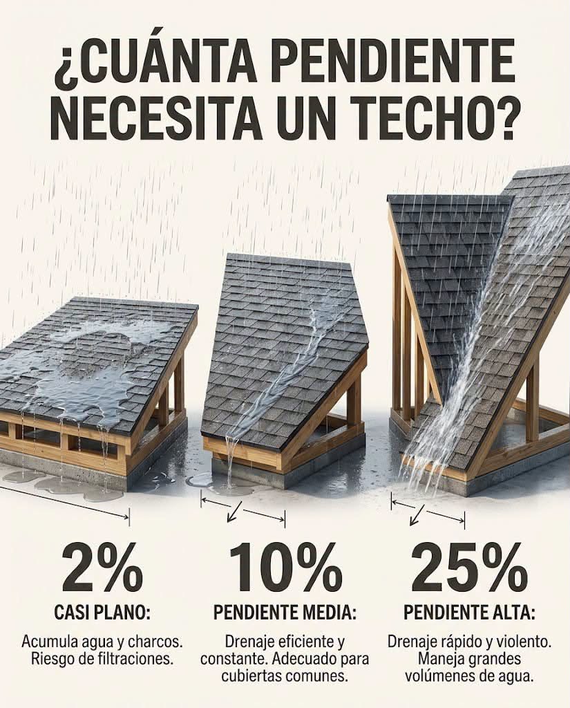 pendiente, techo