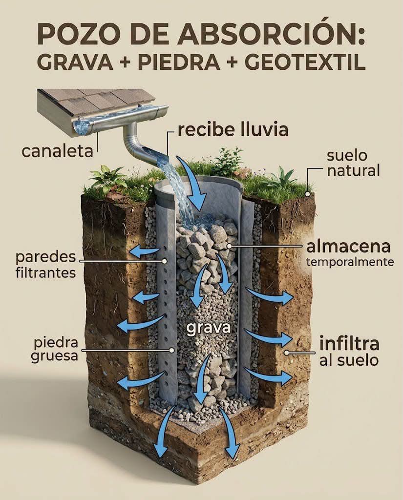 pozo, absorcion