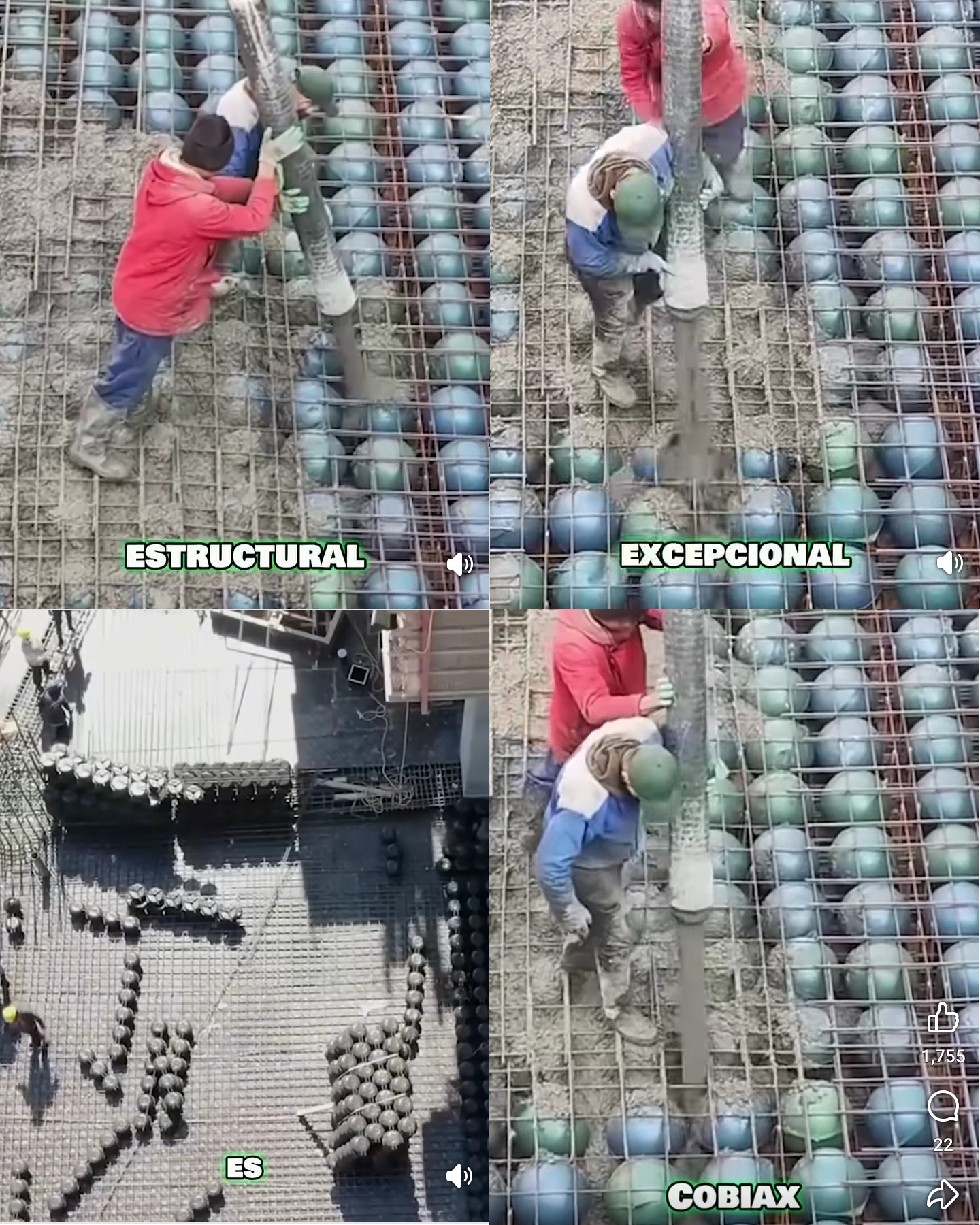 cobiax, estructura, pelotas, plastico