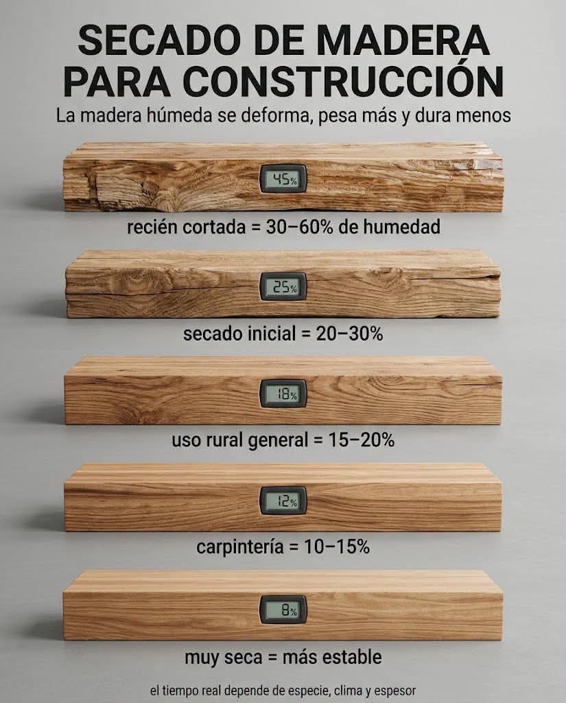 madera, secado