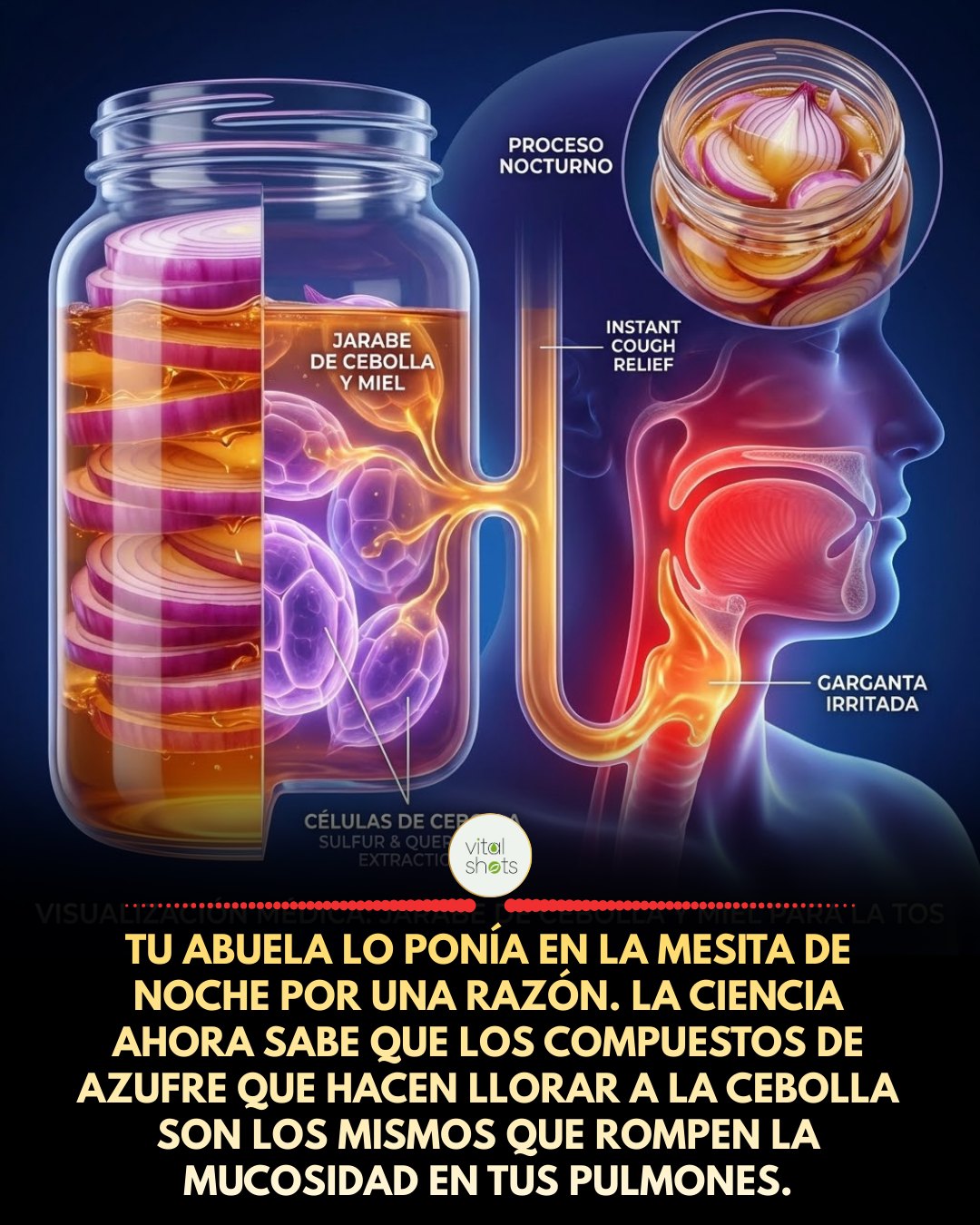 cebolla, miel, mucosidad