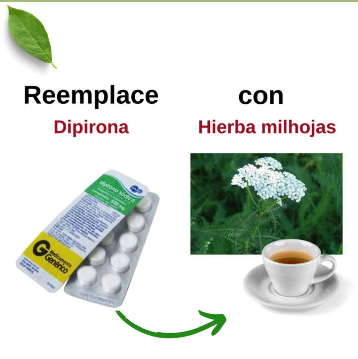 dipirona, hierba, milhojas