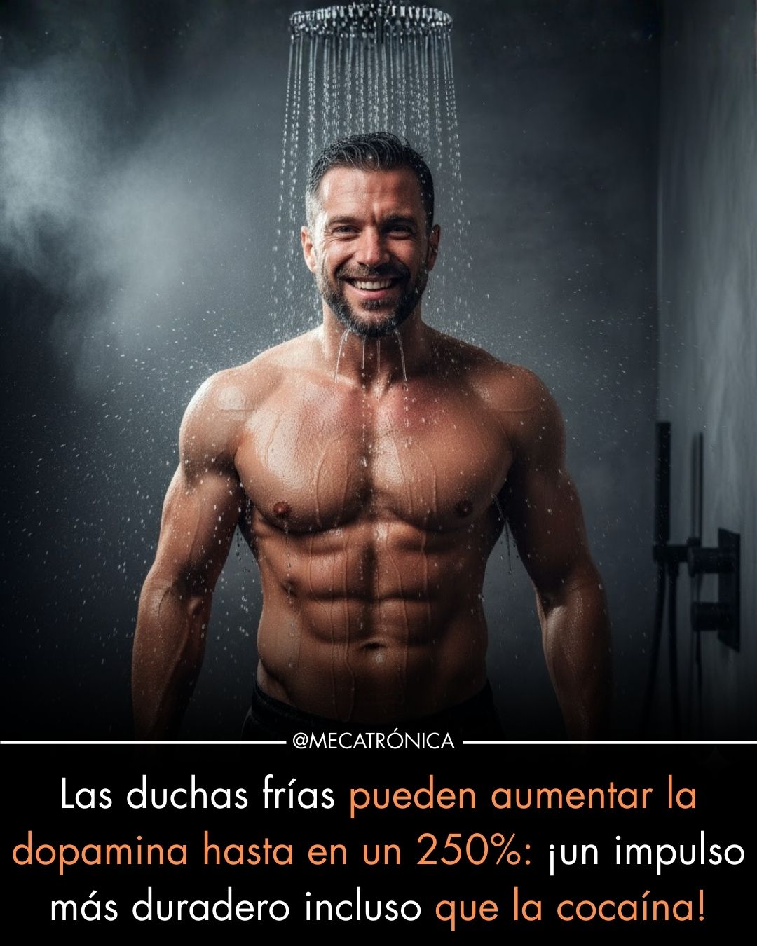 ducha, fria, dopamina