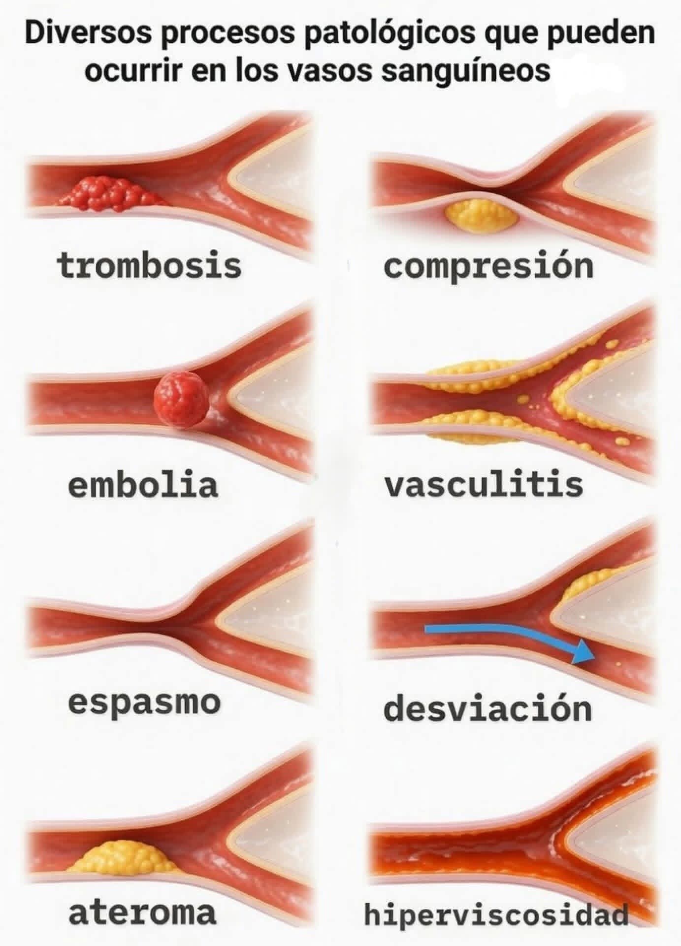 vasos, sangiuneos, procesos, patologicos