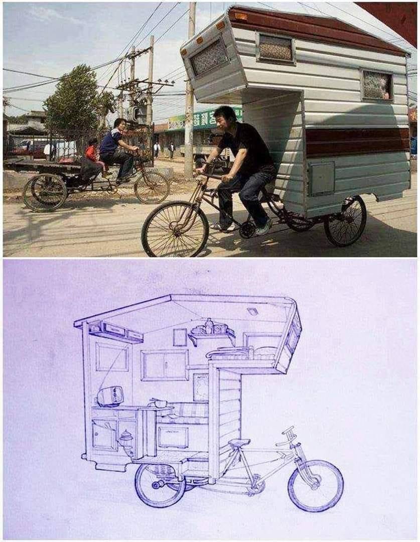 bicicleta, casa