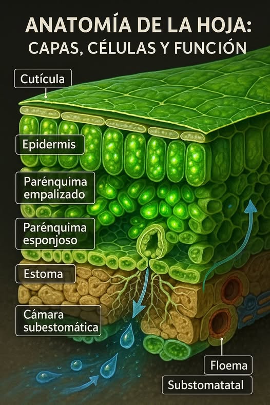 hoja, anatomia